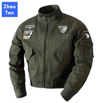 

Autumn Winter Men's Military Camouflage pockets Pilot jackets Fleece Jacket Army Clothing Male Outerwear Limited high quality