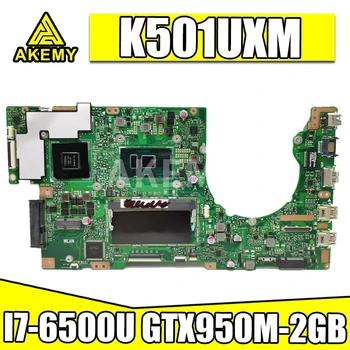 شراءAkemy جديد! K501UXM اللوحة لابتوب For Asus K501UW K501UXM K501UQ اللوحة الأصلية DDR4 4G-RAM I7-6500U GTX950M-2GB