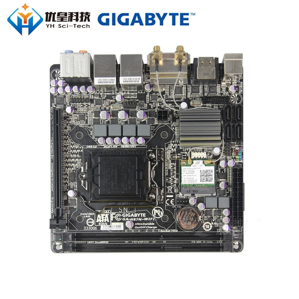Оригинальная б/у настольная Материнская плата Gigabyte GA-H87N-WIFI H87 Socket LGA 1150 Core i7/i5/i3/Pentium/Celeron DDR3 Mini-ITX Оригинальная б/у настольная Материнская плата Gigabyte GA-H87N-WIFI H87 Socket LGA 1150 Core i7/i5/i3/Pentium/Celeron DDR3 Mini-ITX