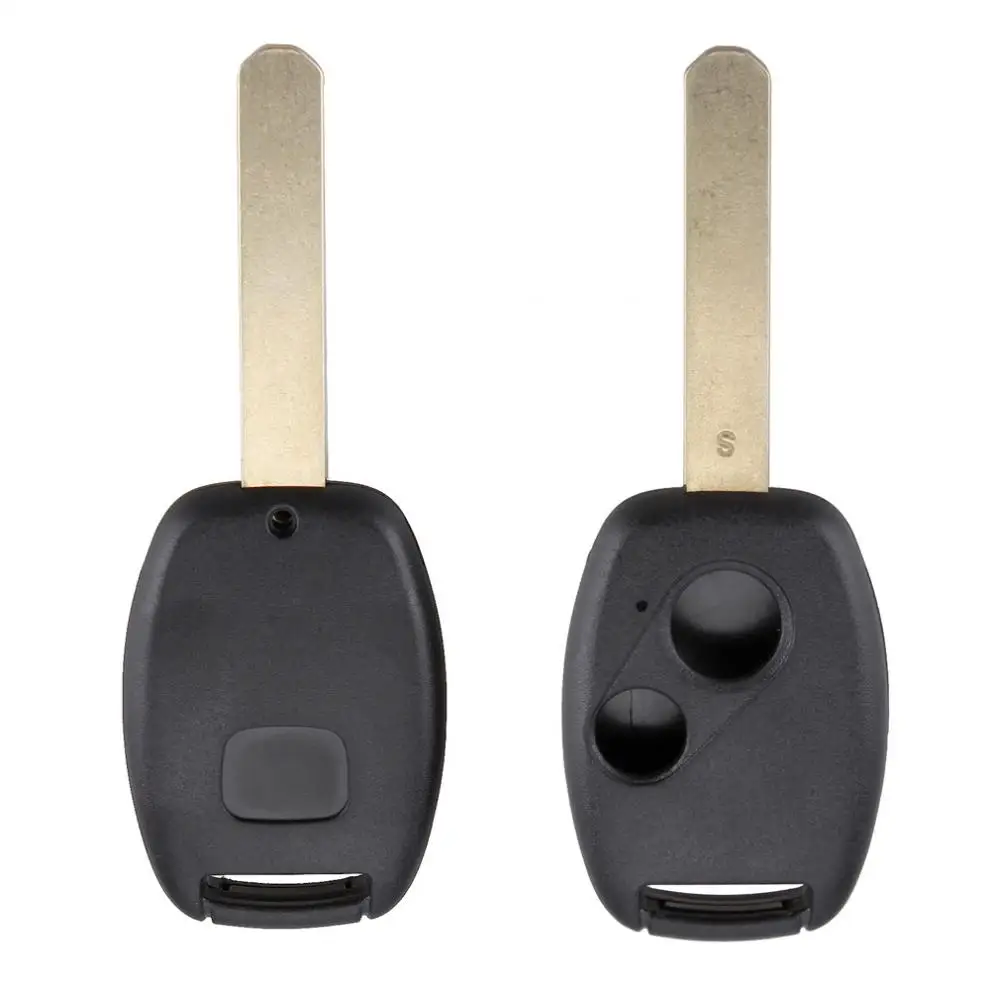 Черный 2 кнопки авто ключ чехол в виде ракушки без ключа дистанционного Fob ЗАМЕНА