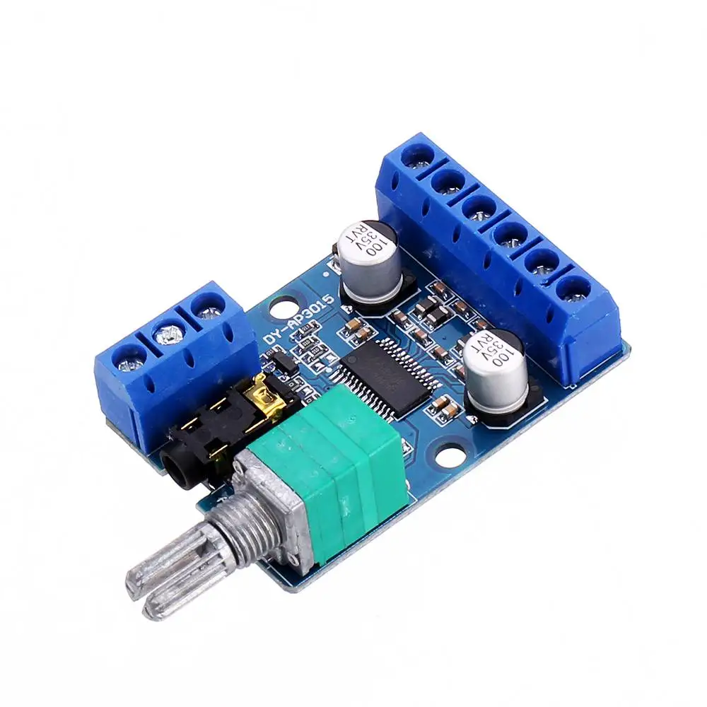 30 Вт x 2 DY-AP3015 DC 8-24 в класс D двухканальный высокой мощности Цифровой стереоусилитель доска с регулируемым потенциометром громкости