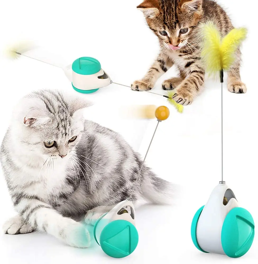 Cat toy kitten interactive balance car cat chase toy interesting pet supplies with catnip