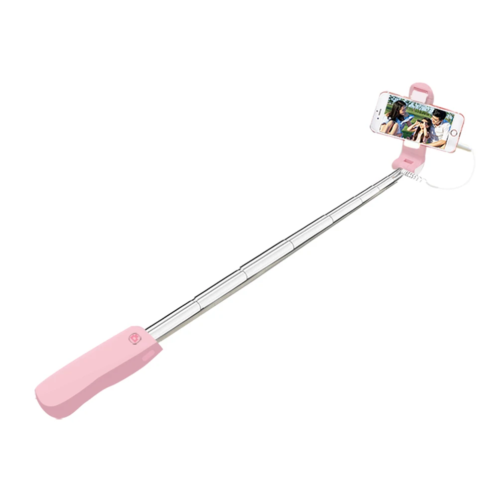 with blutooth pink 3 в 1 Беспроводная Bluetooth селфи палка Складная bastone селфи Складная растягивающаяся yunteng селфи палка baston para Селфи - Цвет: with blutooth pink