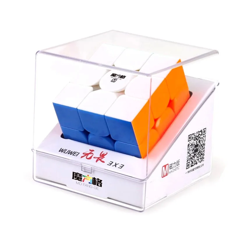 QIYI WuWei M 3x3x3 магнитные Волшебные кубики безопасный ABS Профессиональный Многоцветный/черный 3x3 ультра-Гладкий скоростной куб-головоломка детская игрушка подарок