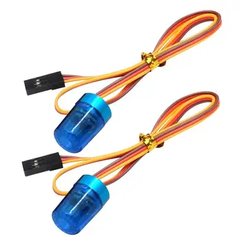 

2Pcs RC Model Police Car Truck Vehicle Flashing LED Warning Light Alarm Lamp