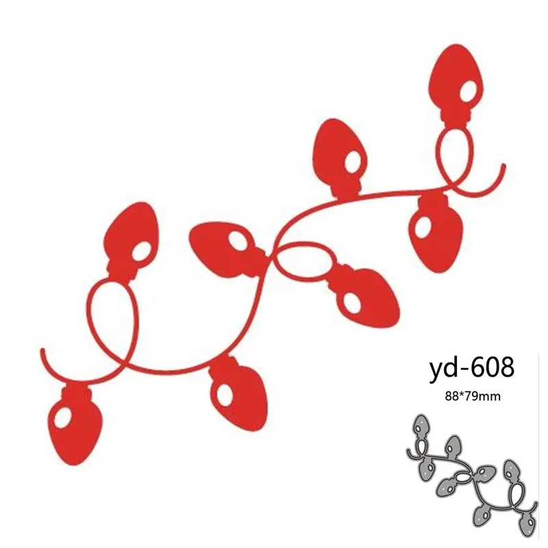 

Металлические Вырубные штампы Форма рождественские огни украшение для скрапбукинга бумаги рукоделия Нож Форма лезвие перфоратор трафареты