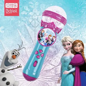 

HOT 2019 New Genuine Frozen George Musical Instruments light music Microphone Education Toy Birthday Gifts For Kids of Christmas