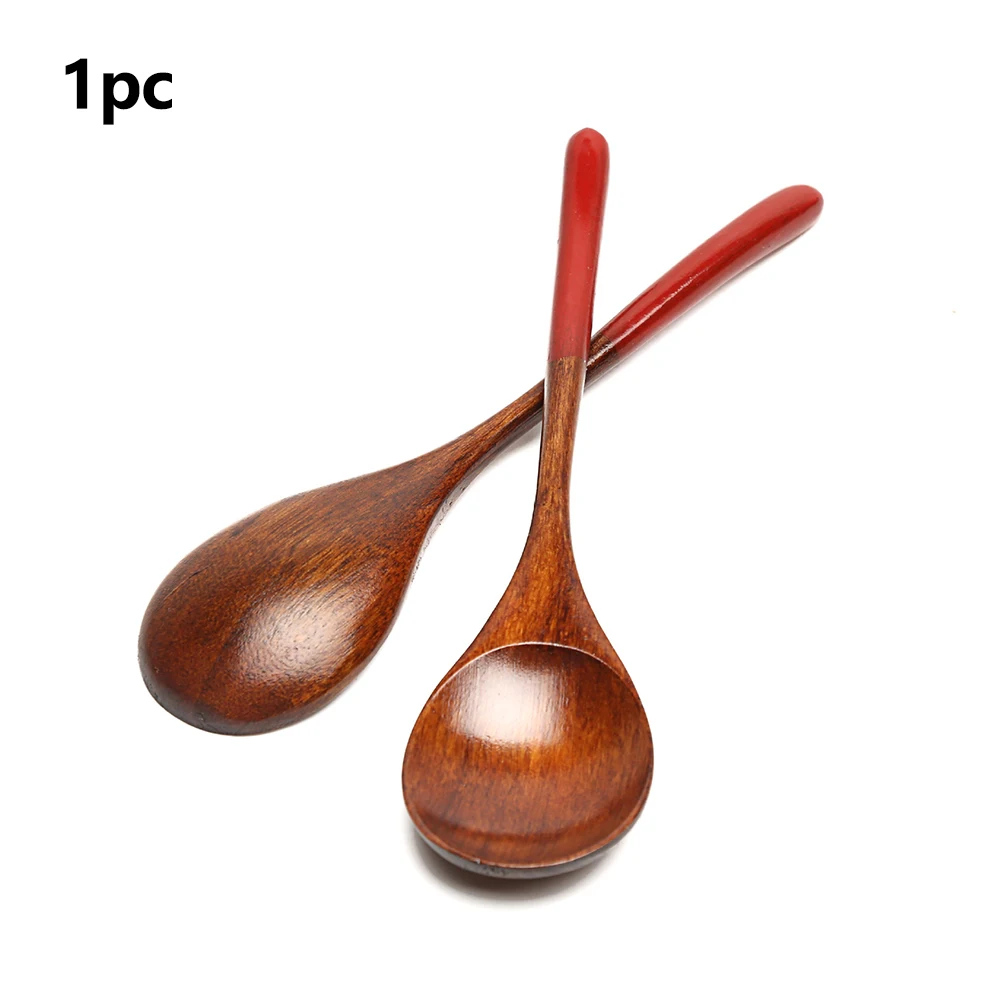 Party Coffee Large Tableware Kids Kitchen Tea Rice Restaurant Soup Long Handle Dessert Wooden Spoon Accessories Home