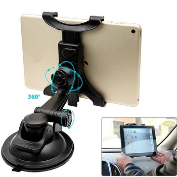 

Windshield Black Bracket ABS Stand Car Universal Suction Mount Fixed Dashboard Tablet Holder Slot Durable 360 Degree Rotation