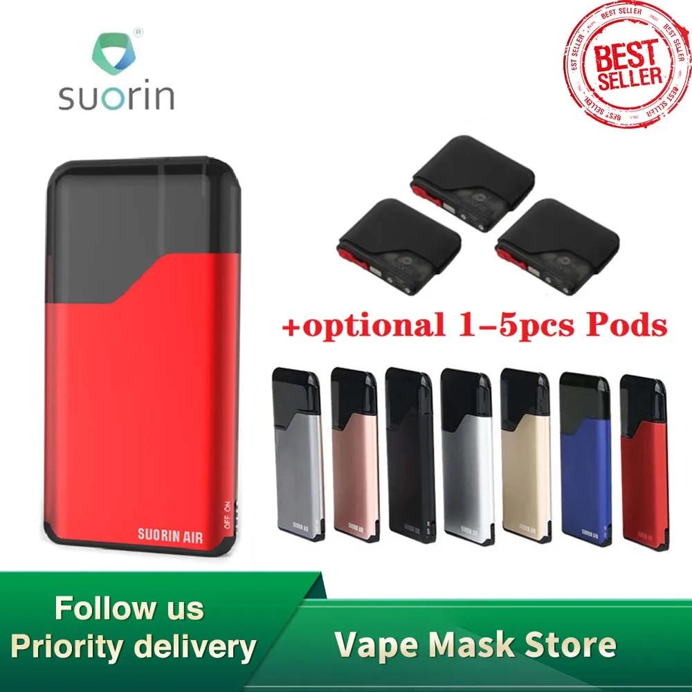 Горячая Распродажа оригинальный Suorin Air Starter Kit 400 мАч встроенный Батарея с 2 мл