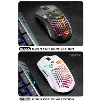 

X2 12000DPI Dual Mode Gaming Mouse 7 Keys Hollow Out RGB Light Wireless Mouse