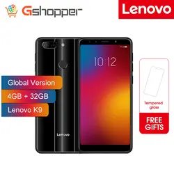 Глобальная версия lenovo K9 4 Гб + 32 ГБ, мобильный телефон, четыре камеры 5,7 ''18:9 Octa Core 3000 мА/ч, 4G Android 8,1 смартфон сл сканером отпечатков пальцев