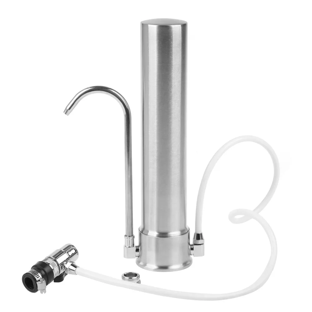  Water filter Desktop Stainless Steel Water Purifier Faucet Healthy Ceramic Cartridge Kitchen Water  - 32968105567