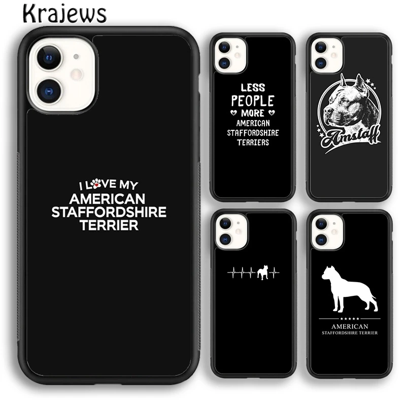 Чехол krajew для телефона с изображением терьера из американского Стаффорда iPhone 5 SE