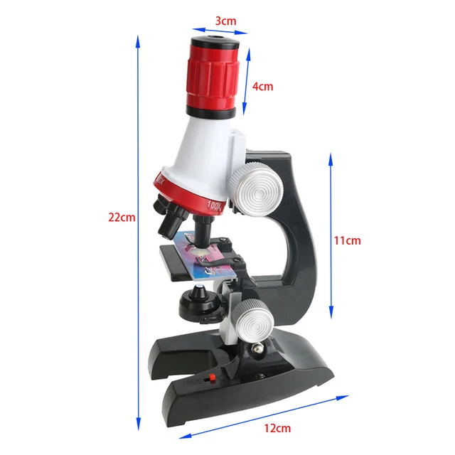 1 Set Kids Educational Microscope Kit Science School Magnifying Tool Set With Tweezers  5
