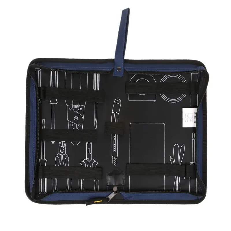 

Professional Electricians Hard Plate Tool Kit Bag Storage Case Multifunctional Pocket Organizer Waterproof Oxford 3 Sizes