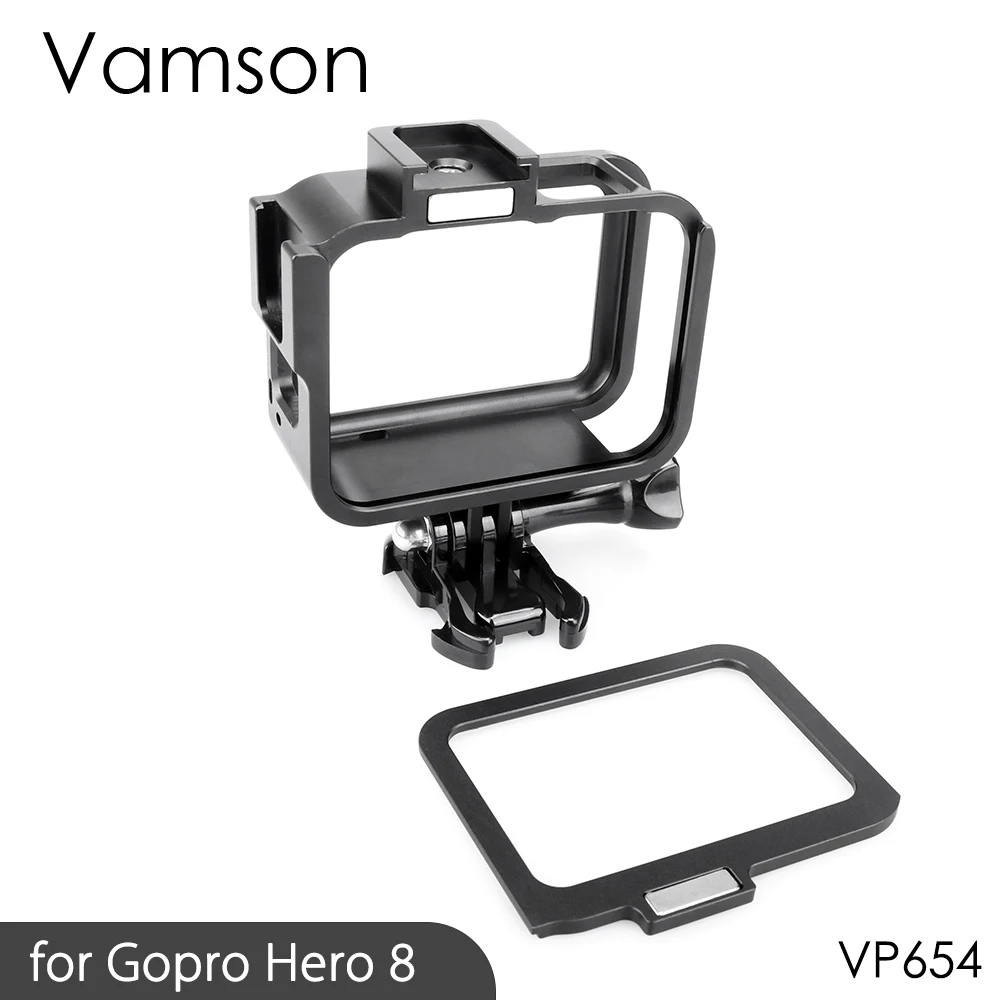 Vamson для GoPro аксессуары GoPro Hero 8 Черный алюминиевый сплав защитная рамка для видеокамеры чехол для Hero 8 Action VP654