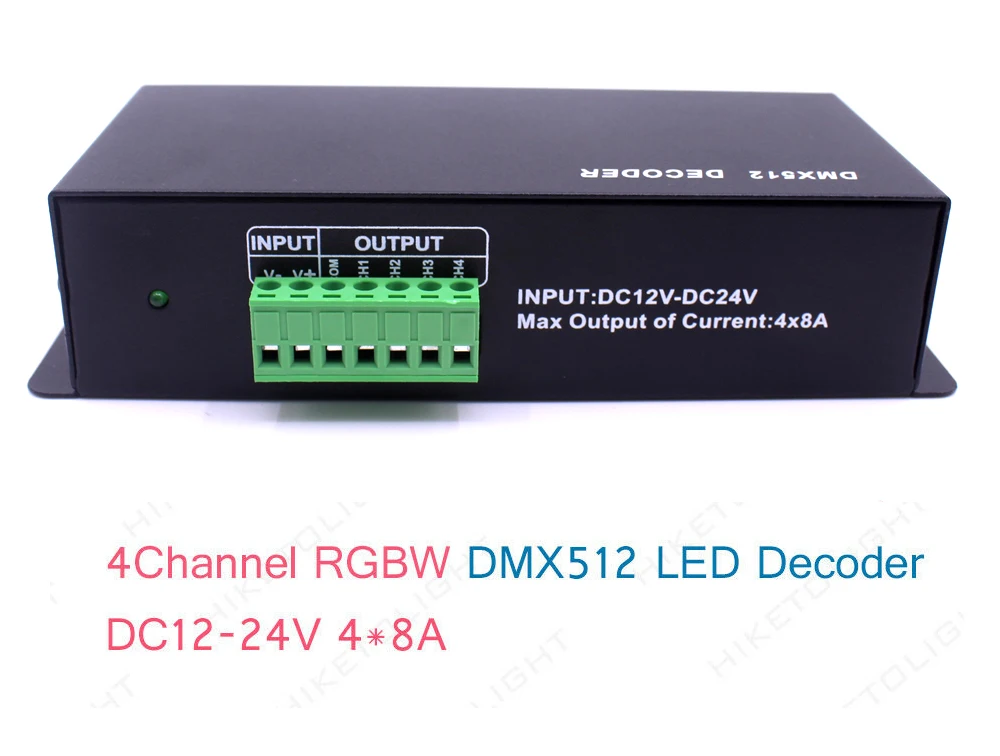 DC12-24V DMX512 декодер светодиодный контроллер 3CH 4 канальный драйвер RGB/RGBW для 5050 3528 RGB RGBW светодиодные полосы света