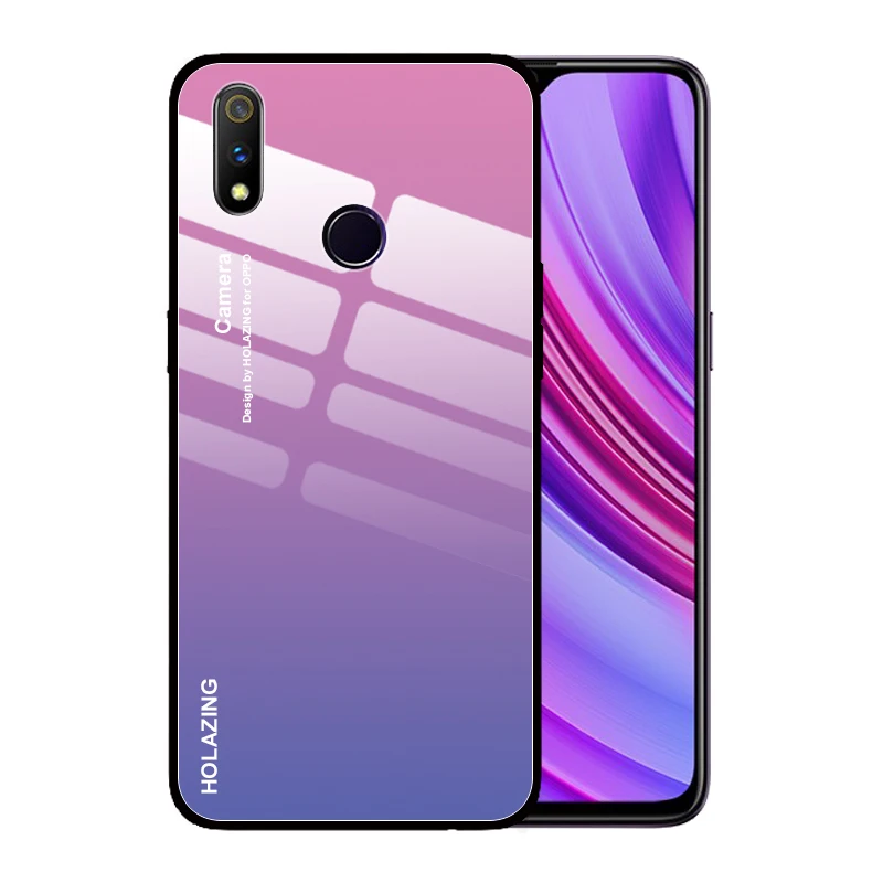 11 цветов для OPPO Realme Q 5 Pro XT X2 X Lite 3 Pro F11 F7 F5 Find X чехол из закаленного стекла с кристальным градиентом противоударный