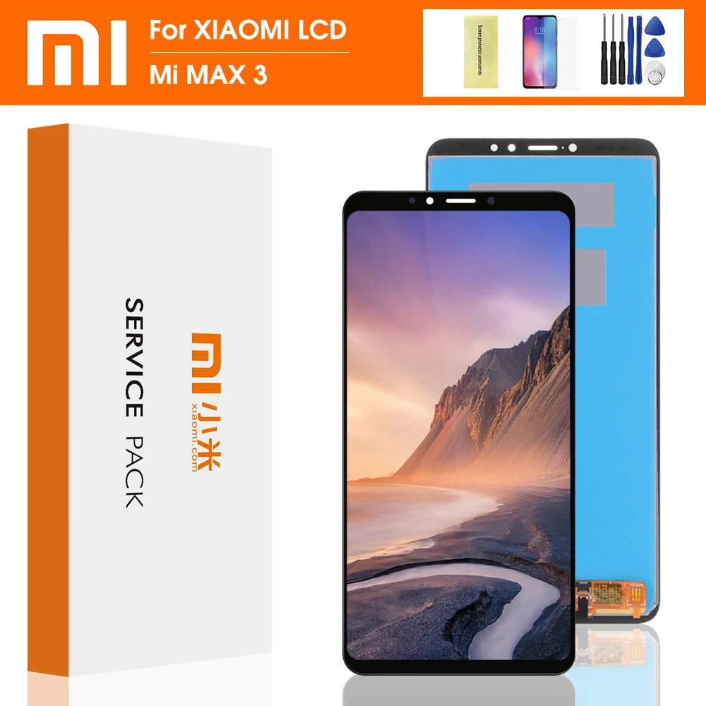 ЖК-дисплей 6 9 дюйма для Xiaomi MI MAX 3 сменный ЖК-экран с сенсорным дигитайзером и