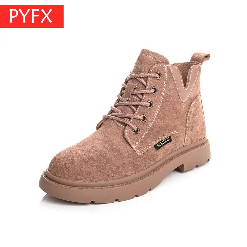 

Fall 2019 V-neck High soft Thick Bottom British Women's Black Martin Boots Frosted surface Italian handmade Motorcycle boots