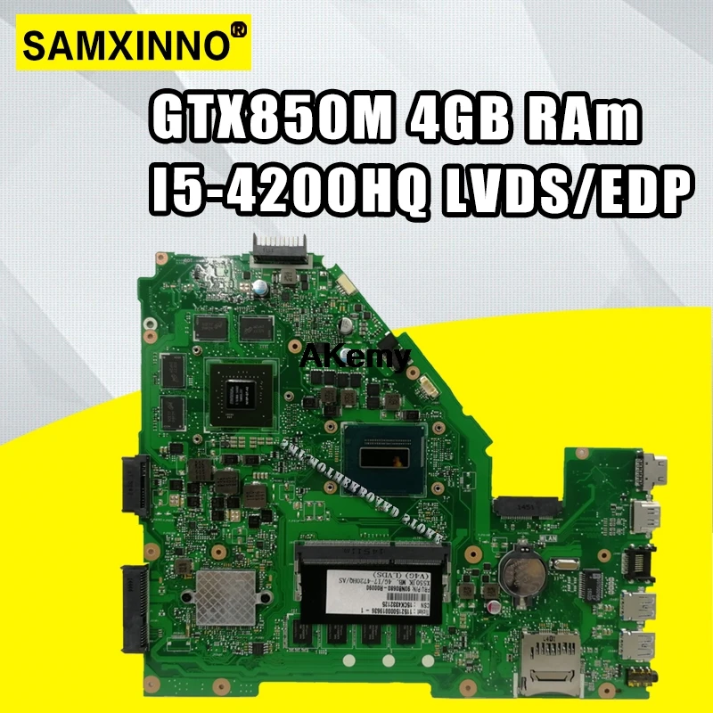 Новинка! Для For Asus X550JD X550JK X550JX X550JF FX50J ZX50J A550J материнская плата для ноутбука GTX850M 4