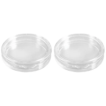 

10 Pcs Transparent Small Plastic Coin Box 32mm & 10 Pcs Small Round Transparent Plastic Coin Capsules Box 38mm