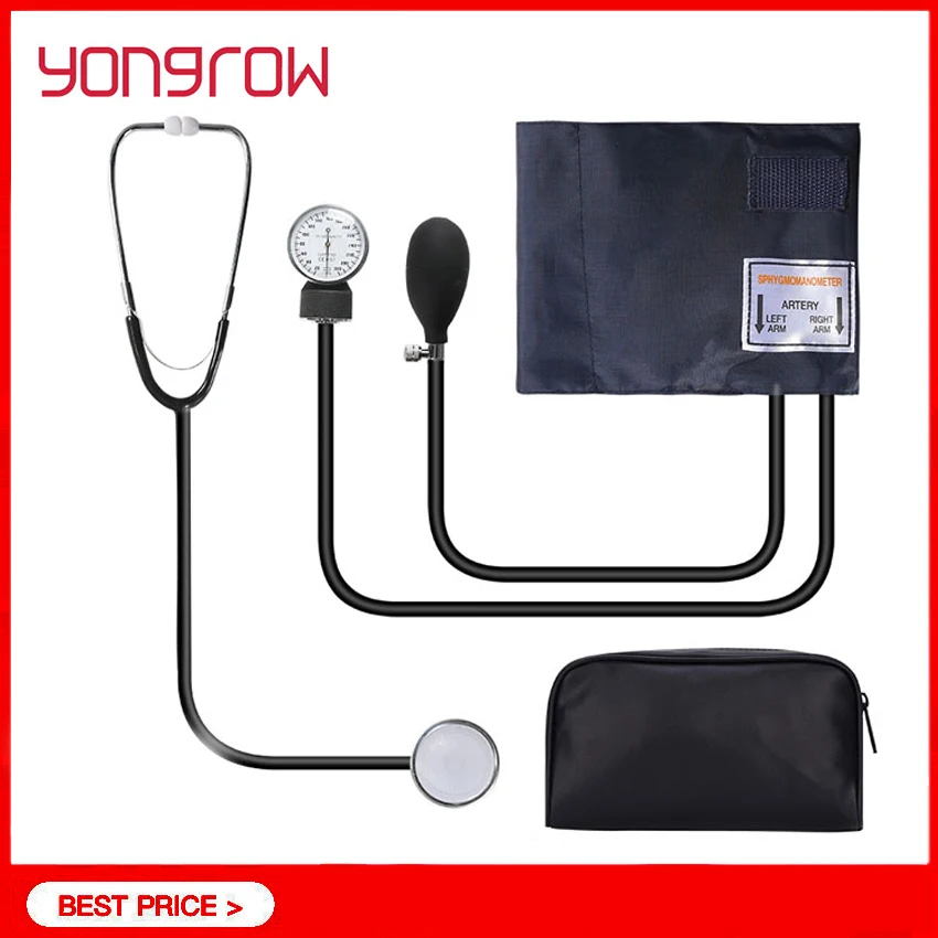 Yongrow цифровой Сфигмоманометр гипертония Монитор артериального давления ручной Барометрический измеритель артериального давления