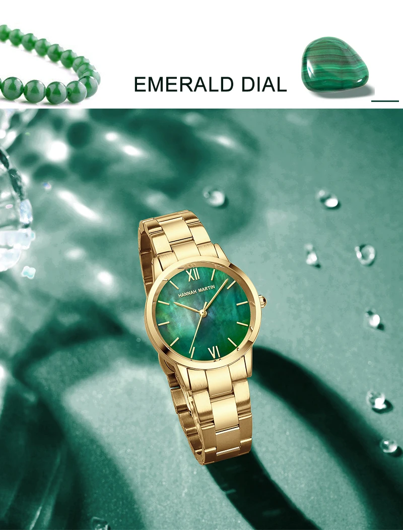 2021 NEW Japan Quartz Pearl Oyster Jade Stone White Shell Waterproof Ladies Full Stainless Steel Classic Wrist Watches for Women