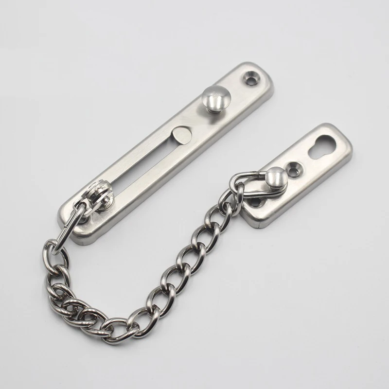 Door Chain Lock Stainless Steel Security Chain Guard Spring Anti Theft Press Heavy Duty Polished Latch Screw Guard Accessories door chain lock