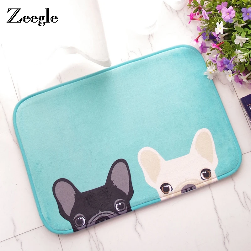 Zeegle Dog Doormat Entrance Floor Mat Non-slip Water Absorption Carpet Kitchen Mat Door Mat Living Room Carpet