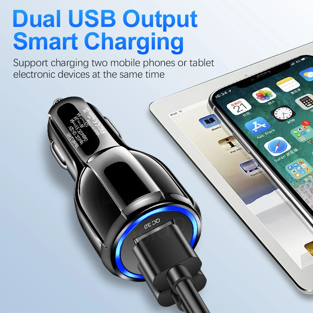 Автомобильное зарядное устройство Quick Charge 3,0 Dual USB Быстрая зарядка для iPhone 8 X XR samsung Xiaomi Tablet QC 3,0 Мобильный телефон USB Автомобильное зарядное устройство s