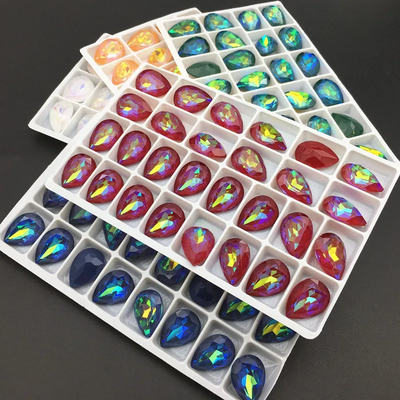 All Sizes Colors 8 10 12 14 16 25 27 mm Round Baoshihua Glass Crystal Stone Pointed back High Quality Flat Top Rhinestone