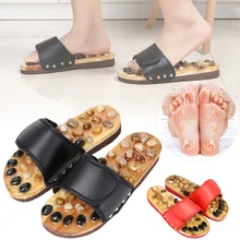 $14.23 Acupoint Massage Slippers Sandal For Men Feet Chinese Acupressure Therapy Medical Rotating Foot Massager Shoes Unisex
