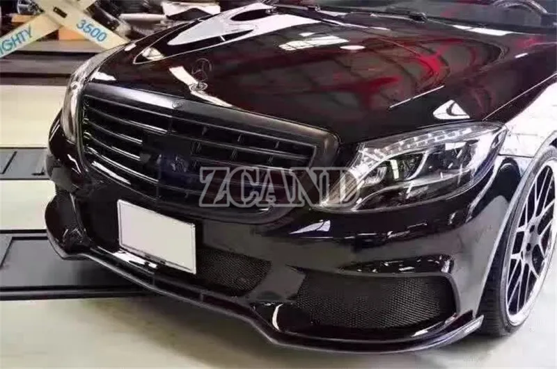 B Стиль Реальные углеродного волокна передний спойлер для BENZ S класс седан W222 AMG спортивная модель 2014UP