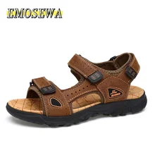 EMOSEWA/уличные модные мужские сандалии; Летняя мужская обувь; Повседневная обувь; дышащие пляжные сандалии; Sapatos Masculinos; размера плюс 38-47