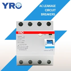AC 4P 63A 100A 230V 400V Residual Current Circuit Breaker Differential Breaker Safety Switch FS202