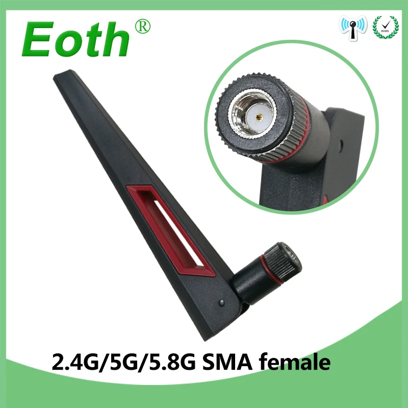 2 4 GHz 5G Hz 5 8 Ghz антенна настоящий 8dBi RP SMA разъем двухдиапазонный 4g 5g 8g wifi женский