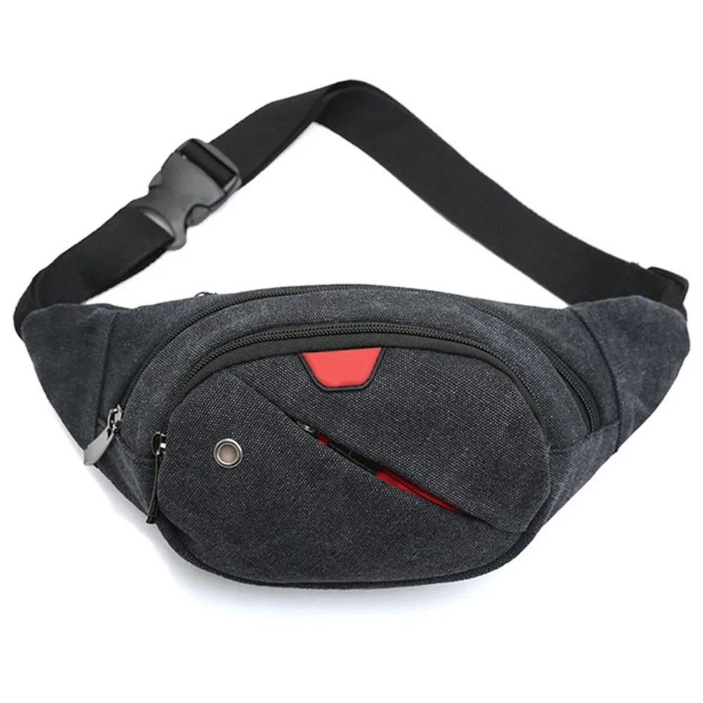 

Belt Solid Sports Canvas Waist Pack Handbag Mobile Phone Shoulder Mini Chest Bag Men Women Casual Travelling Mountaineering