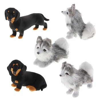 

Simulation Dog Figurine Sculpture Statues for Home Crafts