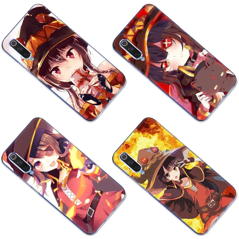 Силиконовый чехол с аниме Konosuba Megumin для Xiaomi Mi POCO X3 GT NFC M3 F3 9 9E A1 A2 A3 10T Pro 11i 11T 11 Lite CC9E