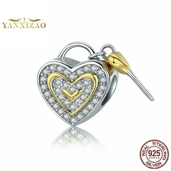 

the chains of true love Diy accessories 925 sterling silver original letter beads for jewelry making Fit charm pandora bracelet