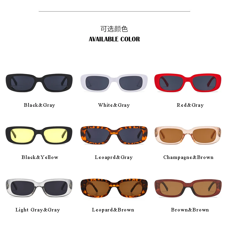 MADELINY 2022 New Small Frame Rectangle Sunglasses Women/Men Brand Design Vintage Sun Glasses Trend Style Eyeglasses UV400 MA423