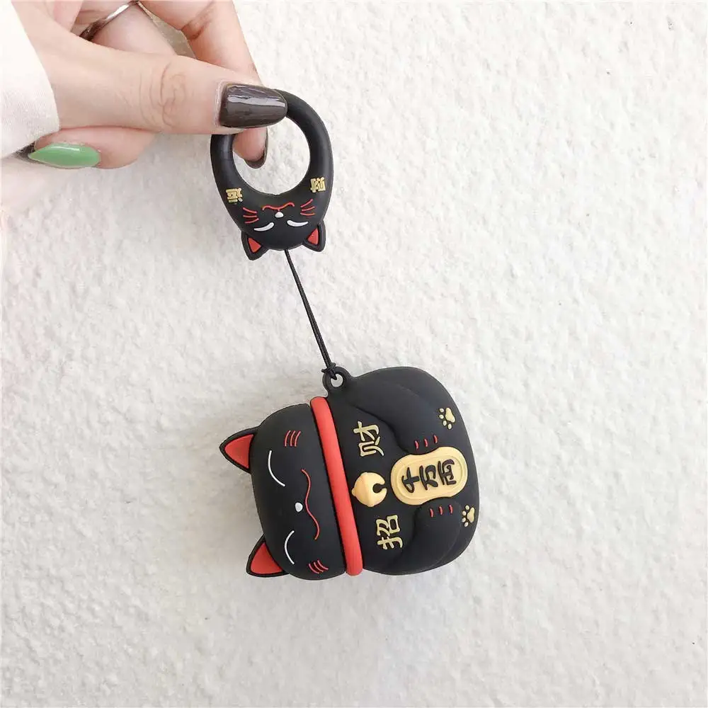 LinXiang прекрасный Maneki Neko Lucky Fortune Cat Bluetooth наушники силиконовый защитный чехол для Apple Airpods 1 2