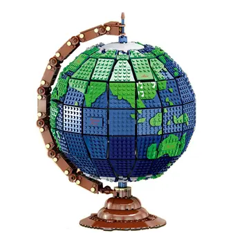 

2420Pcs MOC Rotatable Globe The Earth DIY Building Blocks Educational Assembly Brick Toys Gift Decor
