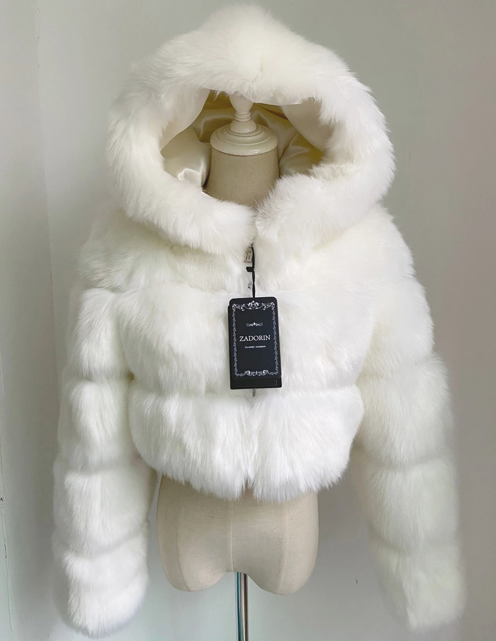 Abrigos de piel sintética recortados pelo alta calidad para chaqueta superior mullida con capucha, chaqueta de piel de invierno para mujer|Piel sintética| - AliExpress