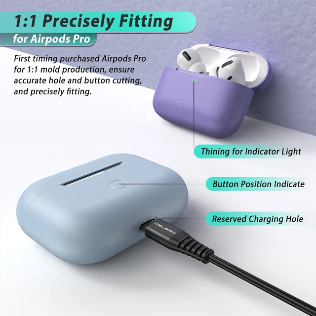 Solid Soft Silicone Case for AirPods Pro 3