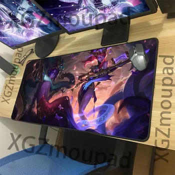 

XGZ Anime Sexy Yasha Large Gaming Mouse Pad Black Lock Edge Custom Computer Desk Mat Speed Non-slip for Lol Csgo Dota Gamer Xxl