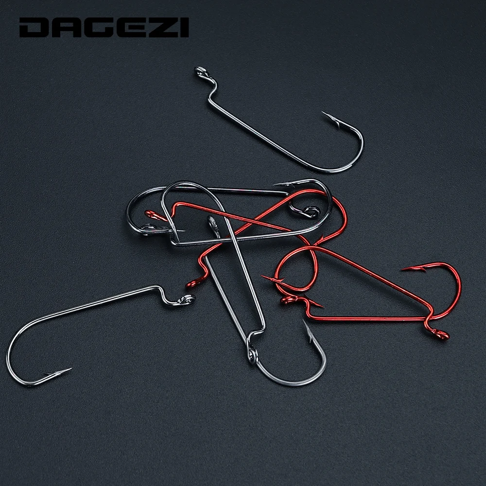 DAGEZI 50 шт./лот рыболовный крючок из углеродистой стали джиг для окуня свинцовый
