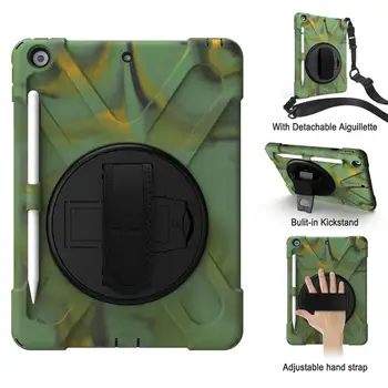 

Shockproof Case for New iPad 7th 10.2''(2019), Hybrid Shockproof Rugged Drop Protection Cover Built with Kickstand for iPad 10.2